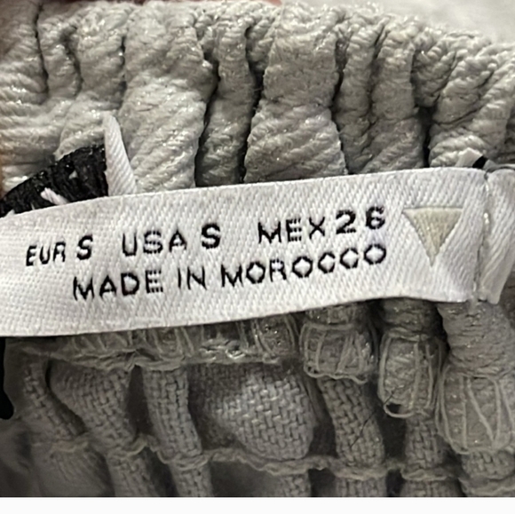 NWT Zara Strapless Denim Button Up Tube Top Silver Size S - Picture 7 of 10